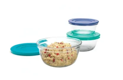 6 Piece Glass Mixing Bowl Set with Lids