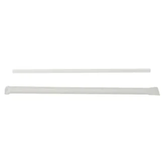 7.75" Wrapped Translucent Jumbo Straws, 24 Packs of 500