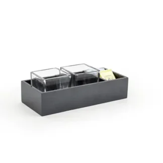 9″ x 4″ New York Accessory Holder – Onyx, Peacock and Snow