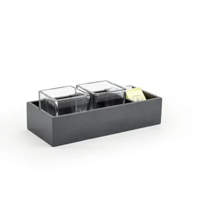 9″ x 4″ New York Accessory Holder – Onyx, Peacock and Snow
