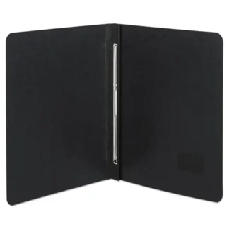 ACCO PRESSTEX Report Cover with Tyvek Reinforced Hinge, Side Bound, Two-Piece Prong Fastener, 3" Capacity, 8.5 x 11, Black/Black