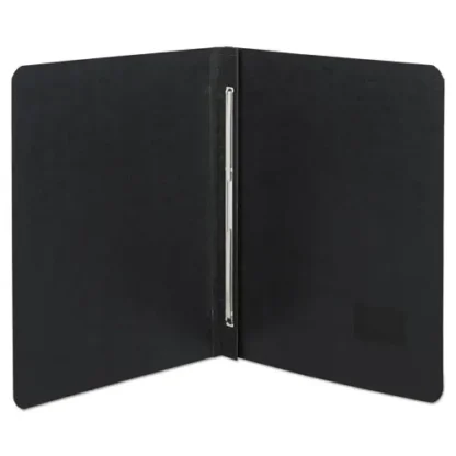 ACCO PRESSTEX Report Cover with Tyvek Reinforced Hinge, Side Bound, Two-Piece Prong Fastener, 3" Capacity, 8.5 x 11, Black/Black