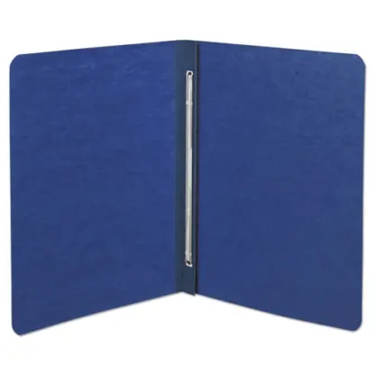ACCO PRESSTEX Report Cover with Tyvek Reinforced Hinge, Side Bound, Two-Piece Prong Fastener, 3" Capacity, 8.5 x 11, Dark Blue