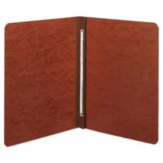 ACCO PRESSTEX Report Cover with Tyvek Reinforced Hinge, Two-Piece Prong Fastener, 3" Capacity, 8.5 x 11, Red/Red