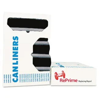 AccuFit® Linear Low Density Can Liners with AccuFit Sizing, 32 gal, 0.9 mil, 33" x 44", Black, 20 Bags/Roll, 5 Rolls/Carton