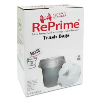 AccuFit® Linear Low Density Can Liners with AccuFit Sizing, 55 gal, 0.9 mil, 40" x 53", Clear, 50 Bags/Box, 3 Boxes/Carton