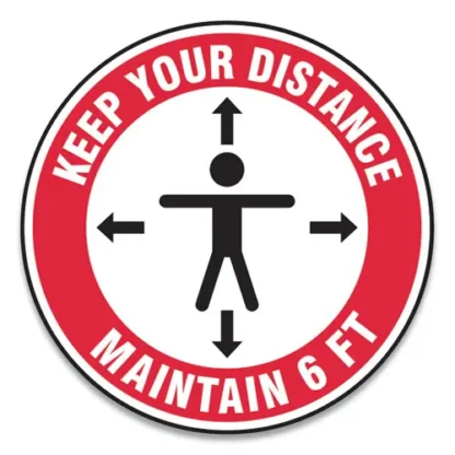 Accuform® Slip-Gard™ Social Distance Floor Signs