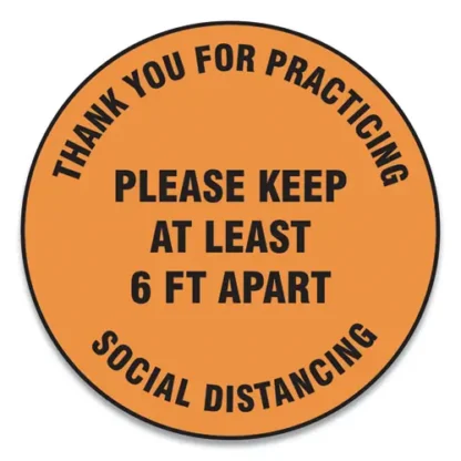 Accuform® Slip-Gard Floor Signs - 17" Circle, Orange, 25 Pack