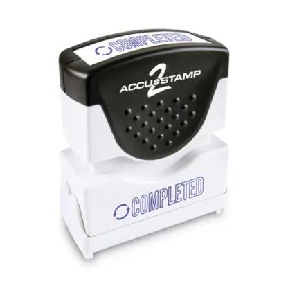 ACCUSTAMP2® Pre-Inked Shutter Stamp, Blue, COMPLETED