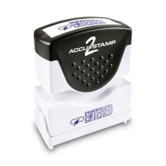 ACCUSTAMP2® Pre-Inked Shutter Stamp, Blue, ENTERED