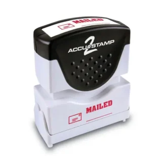 ACCUSTAMP2® Pre-Inked Shutter Stamp, Red, MAILED, 1.63 x 0.5
