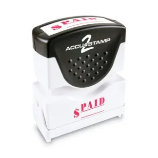 ACCUSTAMP2® Pre-Inked Shutter Stamp, Red, PAID, 1.63 x 0.5