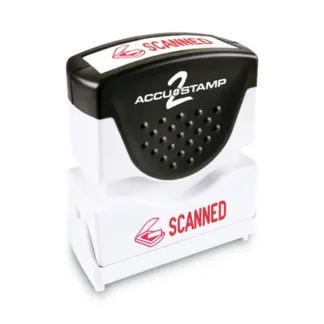 ACCUSTAMP2® Pre-Inked Shutter Stamp, Red, SCANNED