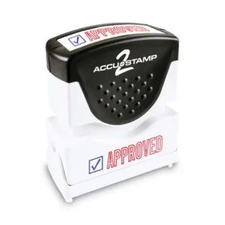 ACCUSTAMP2® Pre-Inked Shutter Stamp, Red/Blue, APPROVED