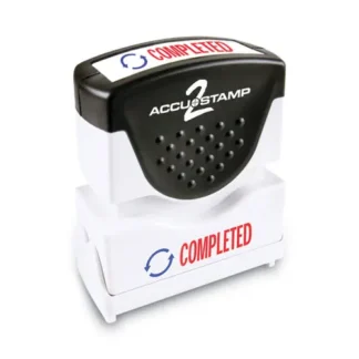ACCUSTAMP2® Pre-Inked Shutter Stamp, Red/Blue, COMPLETED