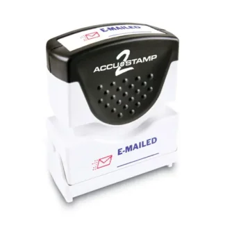 ACCUSTAMP2® Pre-Inked Shutter Stamp, Red/Blue, EMAILED