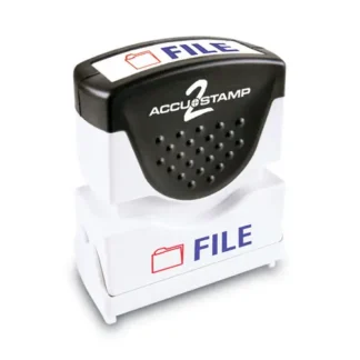 ACCUSTAMP2® Pre-Inked Shutter Stamp, Red/Blue, FILE