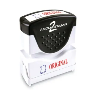 ACCUSTAMP2® Pre-Inked Shutter Stamp, Red/Blue, ORIGINAL