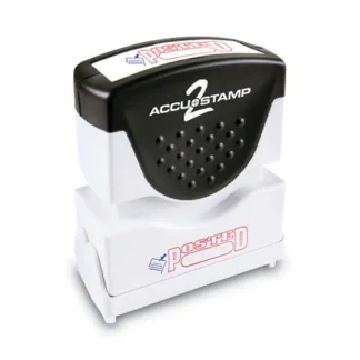 ACCUSTAMP2® Pre-Inked Shutter Stamp, Red/Blue, POSTED