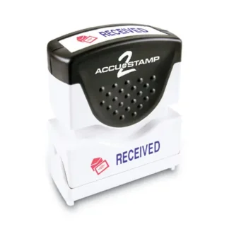 ACCUSTAMP2® Pre-Inked Shutter Stamp, Red/Blue - RECEIVED