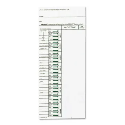 Acroprint® Time Clock Cards for Acroprint ATT310, One Side, 4 x 10, 200/Pack