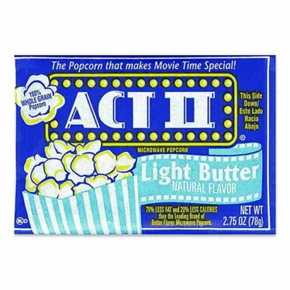 Act II® Microwave Popcorn, Light Butter, 2.75 oz Bag, 36/Carton