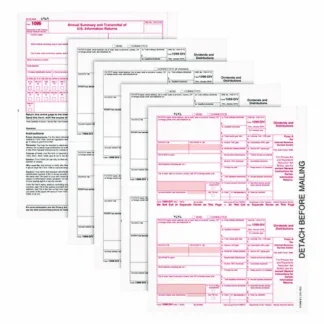 Adams® 4-Part 1099-DIV Tax Forms with Tax Forms Helper, Fiscal Year: 2024, 24 Forms Total