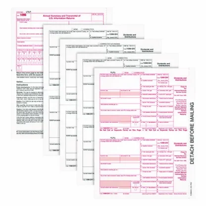 Adams® 4-Part 1099-DIV Tax Forms with Tax Forms Helper, Fiscal Year: 2024, 24 Forms Total