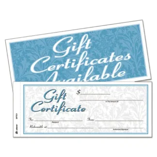 Adams® Gift Certificates with Envelopes, White/Canary, 25/Book