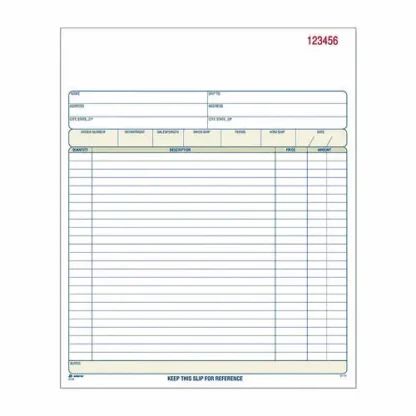 Adams® Multipart Sales Order Pad, Three-Part Carbonless, 50 Forms