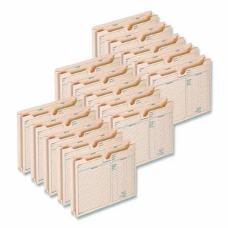 Adams® Pre-Printed Heavy-Duty Reinforced File Pocket, 2" Expansion, Letter Size, Manila, 15/Pack