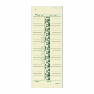 Adams® Time Cards for Acroprint, Amano and Lathem Time Clocks
