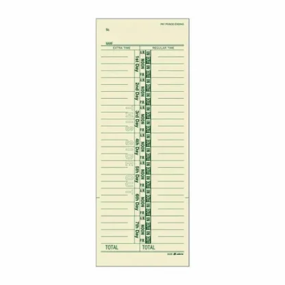 Adams® Time Cards for Acroprint, Amano and Lathem Time Clocks