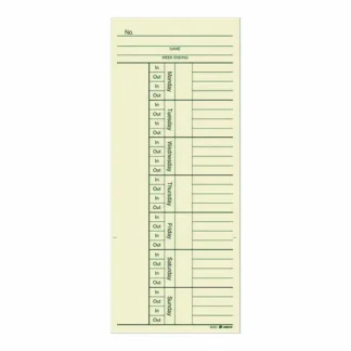 Adams® Time Cards for Acroprint, Amano and Lathem Time Clocks, Two Sides, 200/Pack