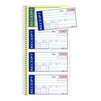 Adams® Write 'n Stick Receipt Book, Two-Part Carbonless, 200 Forms, 4 Forms/Sheet, 4.75" x 2.75"