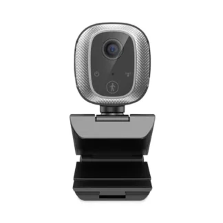 Adesso CyberTrack M1 HD Fixed Focus USB Webcam with AI Motion/Facial Tracking, 1920 x 1080, 2.1 MP, Black/Silver
