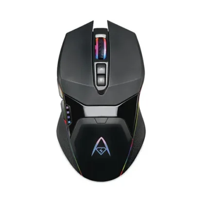 Adesso iMouse X50 Series Gaming Mouse with Charging Cradle, 2.4 GHz Frequency, 33 ft Wireless Range, Ambidextrous, Black