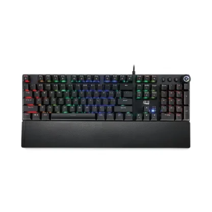 Adesso RGB Programmable Mechanical Gaming Keyboard with Detachable Magnetic Palmrest, 108 Keys, Black