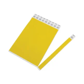 Advantus Crowd Management Wristbands, Sequentially Numbered, Yellow, 100/Pack