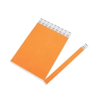 Advantus Crowd Management Wristbands, Sequentially Numbered, Neon Orange, 500/Pack