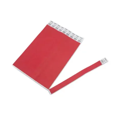 Advantus Crowd Management Wristbands, Sequentially Numbered, Red, 500 Pack