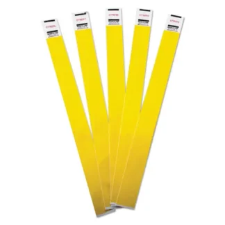 Advantus Crowd Management Wristbands, Sequentially Numbered, Yellow, 500/Pack