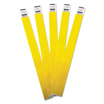 Advantus Crowd Management Wristbands, Sequentially Numbered, Yellow, 500/Pack