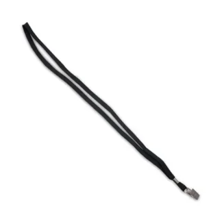 Advantus Deluxe Safety Lanyards, Metal Clip Fastener, Black, 24/Box