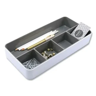 Advantus Fusion Five-Compartment Plastic Accessory Holder
