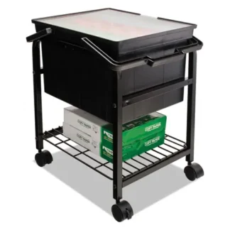 Advantus Heavy-Duty File Shuttle, Metal, 1 Shelf, Black