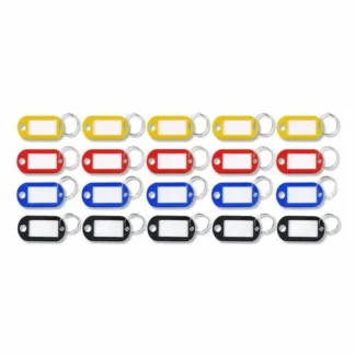 Advantus Key Tags Label Window, Assorted, 20/Pack