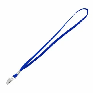 Advantus Metal Flat Clip Lanyard, 36" Long, Blue, 100/Pack