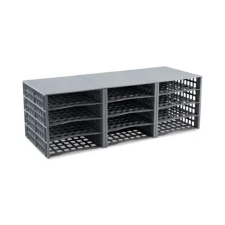 Advantus Snap Configurable Tray System, 12 Compartments, Gray