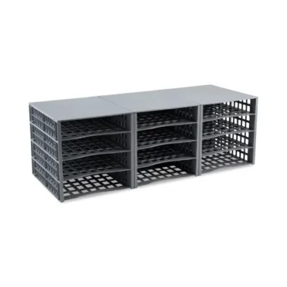 Advantus Snap Configurable Tray System, 12 Compartments, Gray